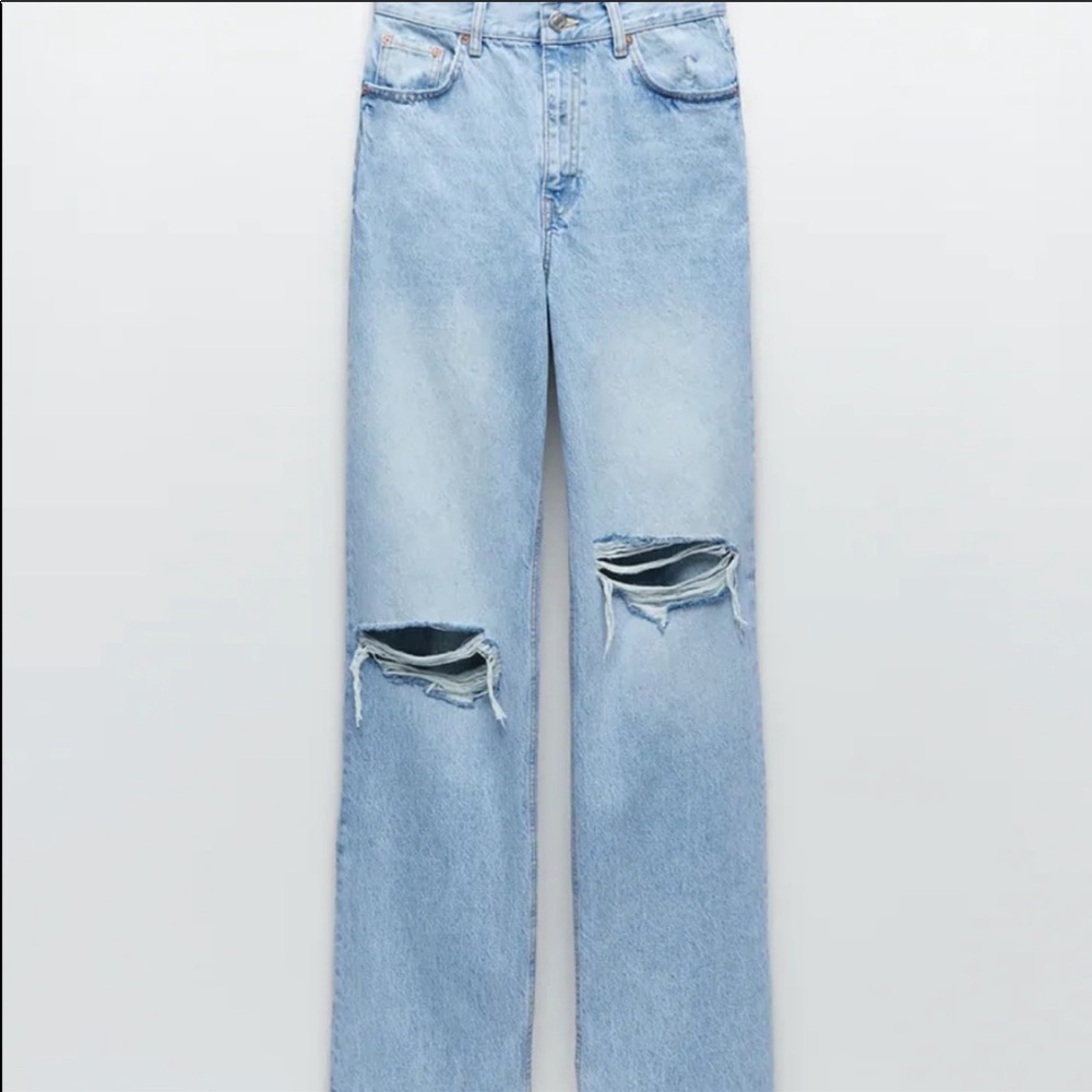Zara Hi Rise Wide Leg Jeans